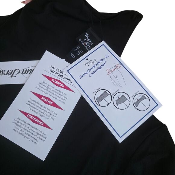 Women with Control Black Finespun Jersey Tummy Control Midi Dress LP - Picture 4 of 4